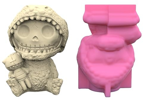 Halloween Skull Man Silicone Pot Mold Flowerpot Clay Cement Plaster Molds Home Garden Flower Pots Halloween Skull Man Silicone Mold