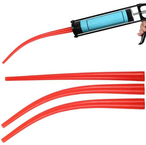 BESPORTBLE 3pcs Caulking Nozzle Tips, Precision Glue Applicator Extensions for Sealant Guns, Long Caulking Nozzle Set for Windows, Doors, DIY and Professional Use