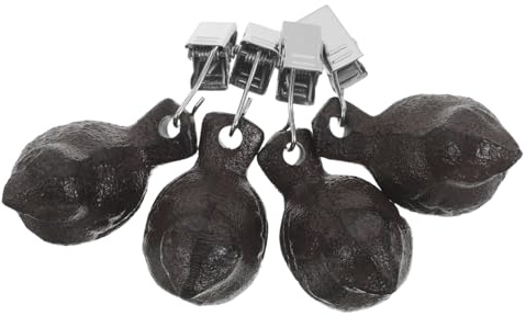 VERDANVERSE Pesas para Manteles de Hierro Fundido Negro, Diseño Vintage Elegante, 4 Unidades, Mantiene el Mantel en Su Lugar para Reuniones Familiares y Ambiente Interior