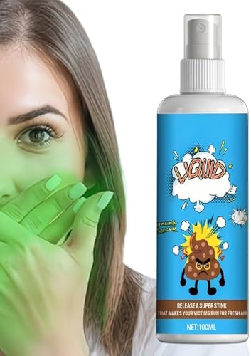 Prutt Prank Spray | 100 ml bärbar lösning för dålig lukt - Illaluktande Pranksak - för vuxna barn skämt till aprilskämt sammankomst skola möte