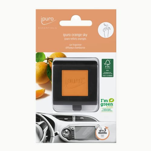 ipuro - erfrischender ipuro orange sky Auto Duft - dezenter Lufterfrischer fürs Auto mit frischen & fruchtige Noten - angenehmer Auto Lufterfrischer für ein puristisches Dufterlebnis bis zu 3 Monate
