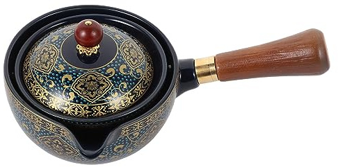 Chinese Ceramic Teapot Classical Porcelain Chinese Gongfu Tea Set 360 Rotation Ceramic Teapot with Tea Strainer for Loose Leaf Tea