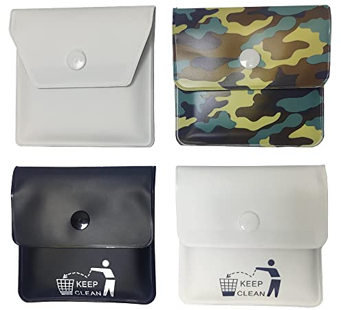 4 Pcs Portable Pocket Ashtray Pouch Environmental Portable Ashtray Reusable Ash Pouch Pocket Ashtray Ash Pouch for Outdoor or Travel Use