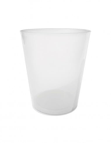 TELEVASO - 200 uds - Vaso Sidra 480 ml Reutilizable Ligero - Polipropileno (PP) - Color traslúcido - Vaso ecológico Libre de BPA, Ideal para cerveza, cubatas, agua