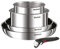 Tefal Ingenio Lot 2 Poêles, 2 Casseroles et Poignée amovible, Induction, Acier inoxydable, Empilable, Revêtement antiadhésif, Compatible lave-vaisselle, Garantie 5 ans, Emotion L897S504