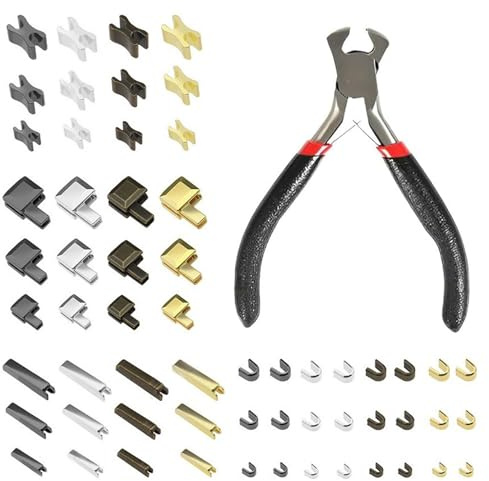 Ylinwtech Metalldragkedjeset, med 1 x monteringstång, metalldragkedja reparationssats, för reparation av metalldragkedjor på kläder, jackor (3 modeller: #8#5#3)