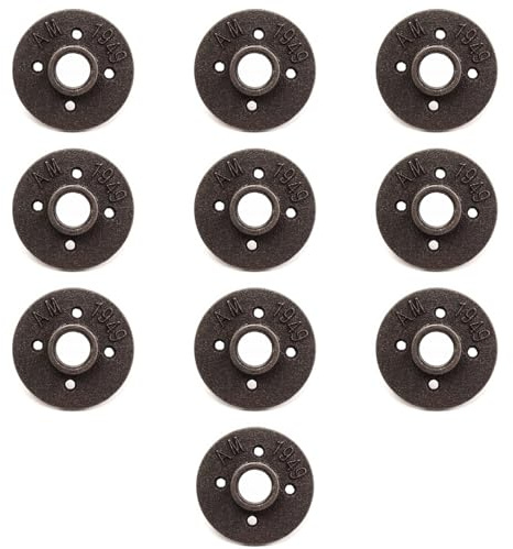 10 Stück 3/4 Zoll DN20 Bodenflansch Rohr Flansch mit 4 Löchern für Rohr Wasserhahn Wandregal Boden DIY Handwerk Dekoration