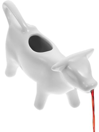 MWZBTG 13.5x7.5cm Keramik Milchkännchen Milchkanne Kuh, Hitzebeständiger Milchkrug In Cartoon-Kuhform, Kreativer Kuh Geformt Kaffeesahne Dispenser, Keramik Milchkännchen Mit Griff