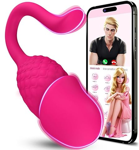 YcsLust Dildo-Vibrator für Frauen Sexspielzeug mit Smartphone App Steuerung Vibratorenset für Paare Klitoris Wiederaufladbarer Silikon Vibrator mit 9 Modi Wasserdicht Leise