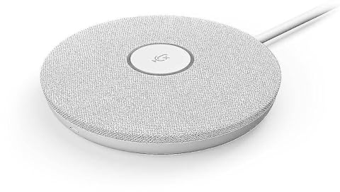 Logitech Rally Mic Pod 952-000038 Mikrofon, 4 omnidirektionale Beamforming-Mikrofone, AI-Filter, Sprachaktivitätsdetektor, akustische Echounterdrückung, Daisy-Chainable, 2,95 m Kabel, Weiß (952-000038