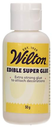 Wilton Edible Super Glue Lebensmittelkleber, 50 g | Essbarer Zuckerkleber für Fondant, Blütenpaste & Tortendekorationen, Vegan & Halal