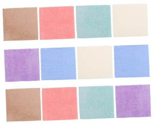 SHINEOFI 12 pièces Serviettes de Bain Corail pour Petits Animaux Couvertures Douces pour Cochons Literie Chaude et Absorbante pour Hamsters Accessoires de Cage Confortables