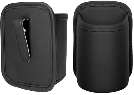 2 Pièces Noir Porte Gobelet Voiture, Porte-Gobelet De Porte De Voiture en Cuir PU, Organisateur Voiture Cuir pour Dossier Siege, Peut Contenir des Verres d'eau Et des Boissons