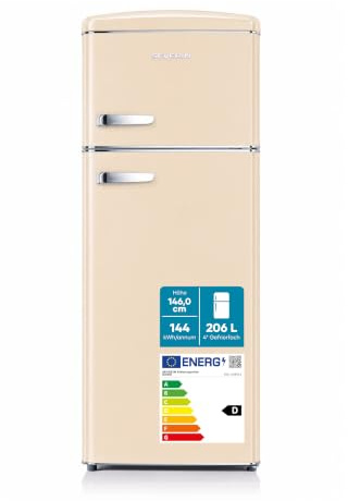 Severin RKG 8953 kombinerad kyl/frys Fristående 206 l retro vintage Cl. D Gräddfärgad