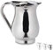 Relaxdays, Argento Caraffa in Acciaio Inox, 1 L, Lavabile in Lavastoviglie, Brocca da Portata per Latte & Caffè, Teiera