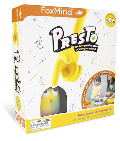 FoxMind Games: Go Pop! Presto, Fidget Toy Popping Game, Family Fun Game, Includes 4 Exclusive Editions, 2 to 4 Players, For Ages 6 and up
