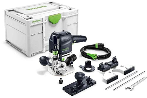 Festool Fresa superiore OF 1010 REBQ-Plus (con pinza, arresto laterale, adattatore per binari di guida, acquirenti, chiavi a forchetta), in Systainer