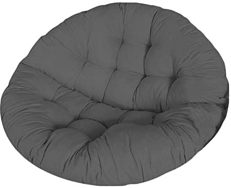 YAOTT Polster für Papasansessel, Auflage, Runde Sitzkissen Schaukelkissen Kissen für Hängeschaukel Schaukelauflagen Schaukelpolster Hängesessel Kissen,Schwarz,110X110CM