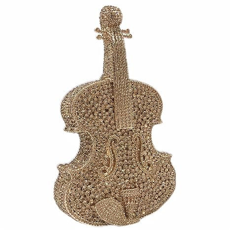 MOISTRI Borsette incrociate e borsette borse stringenti rinestone a losanga borse per le donne borsa spalla per violino nuziale Oro