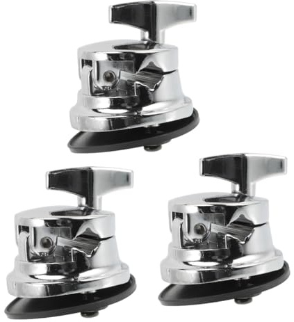 TOYANDONA Base De Jambe De Tambour 3 Pièces Pour Kit De Batterie Pièces De Rechange Pour Tom En Alliage De Zinc Installation Facile Pour Remplacer Une Base Usée Ou Endommagée