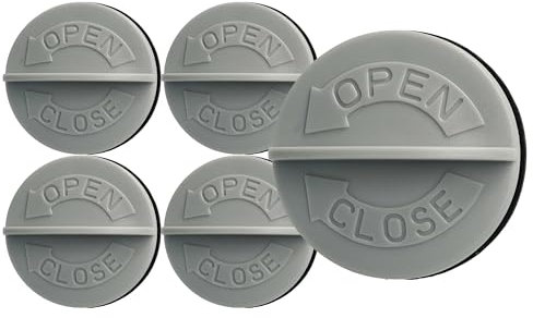 vhbw 5x Tapón de rosca para filtro de cartucho compatible con Kärcher A 2004, A 2014 CarVac, A 2054 Me, A 2024 pt aspiradora blanco/gris