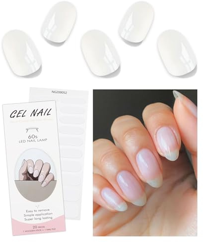 JMEOWIO Unghie Gel Adesive Trasparente - Gel Nail Stickers Adesivi Unghie Uv Decorazioni Nail Art Disegni