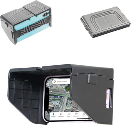 TFY Sun Shade Visor for Mobile Phones & Remote Controllers - Clear Visibility, Easy Setup
