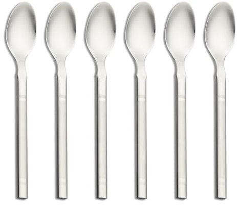 VANRA Small Coffee Spoons Teaspoons Set of 6 Mini Dessert Spoon Stainless Steel Tea Spoons Silverware Appetizer Latte Espresso Spoons 5.3 inch