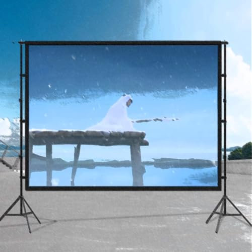 ZIUSFAC 120 Pulgadas Pantalla De Proyección con Trípode Pantalla para Proyector Exterior Pantalla De Proyector Portátil 4K HD Pantalla Proyector para Cine En Casa(120in)