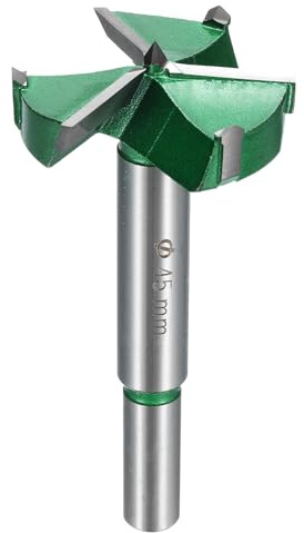 QUARKZMAN Forstnerbohrer 45mm Runder Griff aus Schnellarbeitsstahl, Länge 95mm Universelle und Hochwertige Holzbohrer, Grün