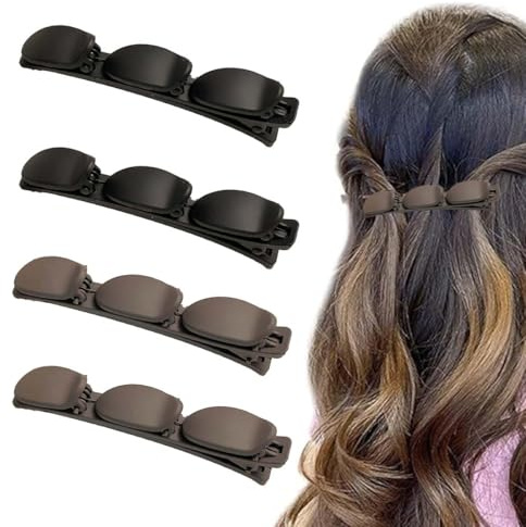 SULIUDAJI 4 Stück Haarspangen, Haarspangen für Damen und Mädchen, elegante Haarstyling-Clips, Haarspange, leicht geflochtene Haarspangen，Haarspangen Damen Dünnes Haar,haarspangen damen