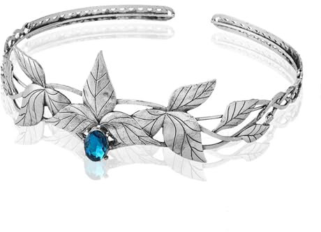 LXHZSY Elfenkrone Goldenes Blatt-Stirnband, Kristall-Elfenkrone, verstellbares Kostüm, Damen-Kopfbedeckung for Halloween(C5)