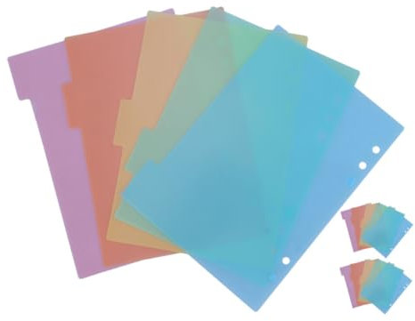 NUOBESTY Kunststoff-binder-teiler 3 Sets A5-notizbuch-register Binder-organizer Seitenregister Notizbuch-index-teiler Binder-teiler Massen-seitenmarkierungen Für Binder