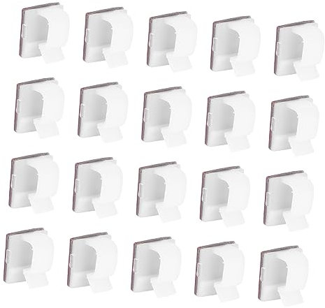 SECFOU 100 Stück Selbstklebende Kabelclips Kabelhalter Organizer Transparente Mini-kabelclips Für Kabel-management