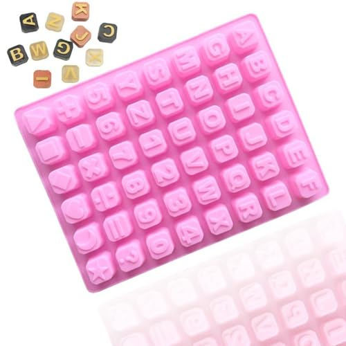 XURJUMI 1 Pieza Molde de Silicona, Molde de Silicona Letras A-Z y Números 0-9, Molde para Pasteles, Galleta, Chocolate, Jabón