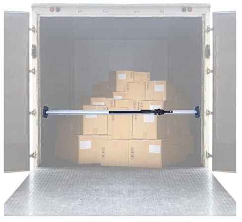Generisch Verstellbare Anti-Rutsch-Stange, verstellbare Ratschen-Ladeflächen-Ladebalken, Trennbalken für Pickup-Trucks verhindern das Verrutschen, Silber (4 Stück, 130 168 cm)