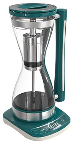 HKFGSHOP 750 W elektrisk sifonkaffebryggare, kapacitet 240 ml vakuum kaffekanna i glas, sifon kaffekanna, 3 justerbara växlar, smart touch-drift, för hem, kaféer, kontor