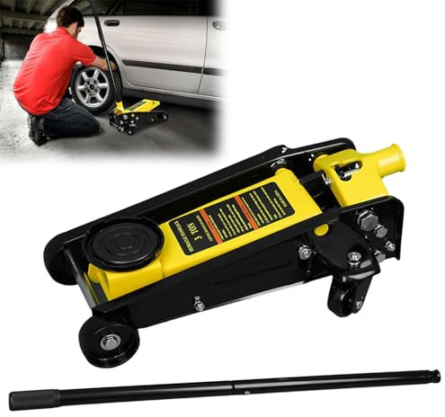 WUDLEP Floor Jack, 3 Ton Hydraulic Low Profile Steel Racing Jack for Quick Lifting of Cars, Twin Piston Pump Low Profile Service Jack, 6600 lbs Capacity for Car Van Truck Trailer