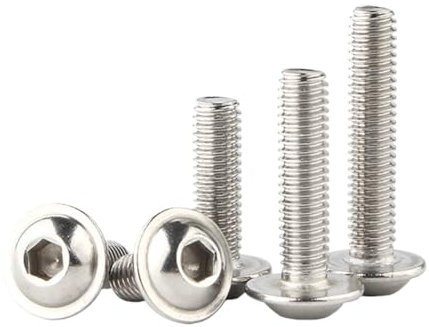 Gladiaond 50 Stück M4 M5 M6 Länge 4-40 mm A2-70 Edelstahl Innensechskant-Halbrundschrauben(28mmx50pcs,M5)