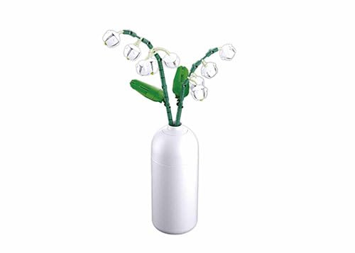 Stuban Juego de Flores de Bloque de construcción, Lirio del Valle de 42 cm con jarrón Blanco, Ladrillos de Vida Creativa, M38-B1101-09