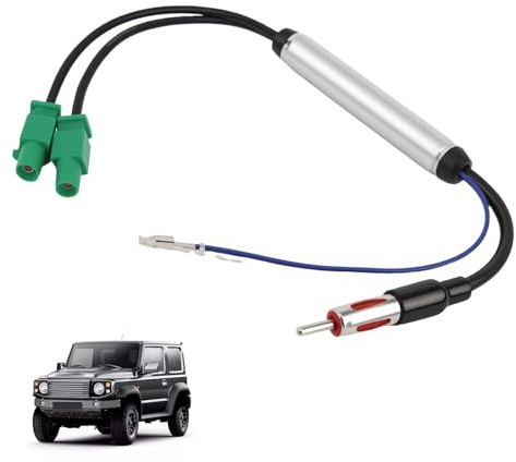 Autoradio Antennenadapter, Antennen Adapter Autoradio Kabel, Dual Fakra Stecker auf DIN Stecker mit Phantomeinspeisung, Verstärker, Volkswagen für Audi, für BMW, 30 cm, Starke Kompatibilität