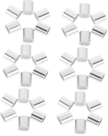 IMIKEYA 400 Pcs Heavy Duty Aluminum Wire Rope Clamps with Oval Shape for Pipes and Hoses, Alloy Aluminium Material with High Strength for Harsh Environments and Construction Use