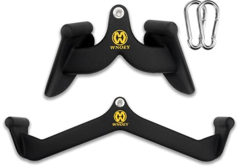 WNOEY LAT Pull Down Bar, LAT Pulldown Attachments T-bar V-bar,Pull Down Bar with Ergonomic Handle, Tricep Bar Back Strength Training Handle, Grips Cable Back Attachments for Home Gym