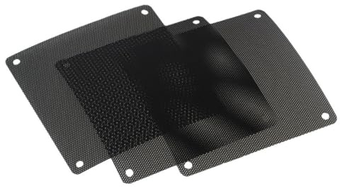 UTHCLO 10stücke Pc-lüftergehäuseabdeckung aus PVC Passend für Computergitter und Gehäuselüfter Schwarz