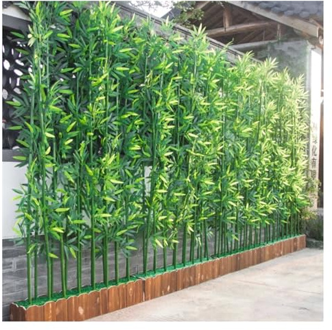 Pelliccia artificiale in bambù – Pianta artificiale verde realistica per terrazza, ufficio e lobby alberghieri – Soluzione di separazione naturale