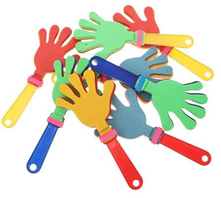CORHAD 8 piezas Aplaudidores de Mano de Plástico para Animar Fiestas y Eventos Deportivos Juguetes de Manos para Hacer Ruido Accesorios para Cumpleaños y Celebraciones