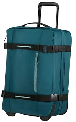 American Tourister Urban Track - Reisetasche mit 2 Rollen, 55 cm, Leichte Duffle S mit 2 Fächer und TSA-Schloss, 55 L, Ideal für Kurzreisen - Blau (Totally Teal)