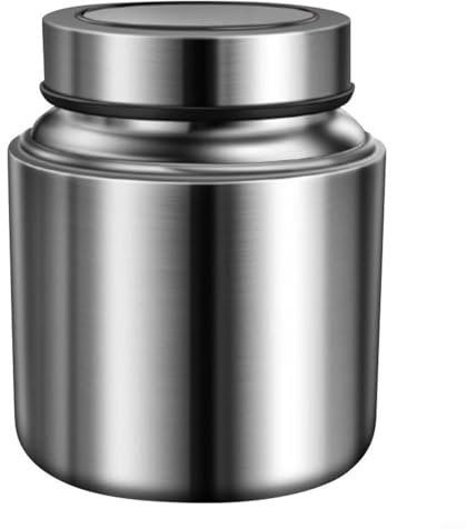 GANCEI Food Storage Containers Stainless Steel With Transparent Lid For Tea Coffee Beans Dry Goods, Air Tight Food Storage Container(1500ml)