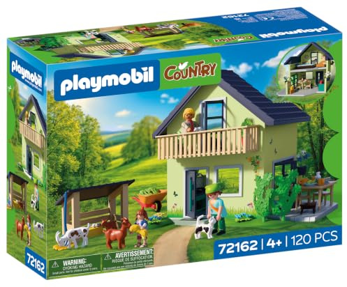 PLAYMOBIL | Country | Bauernhaus | Wohnhaus mit Balkon, Küche, Betten, Tieren & umfangreichem Zubehör | Für Kinder ab 4 Jahren | 72162