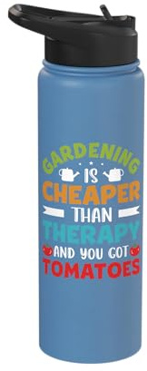 Gardening My Way Of Therapy Plant Lover Gardener Self-Care Stainless Steel Insulated Water Bottle